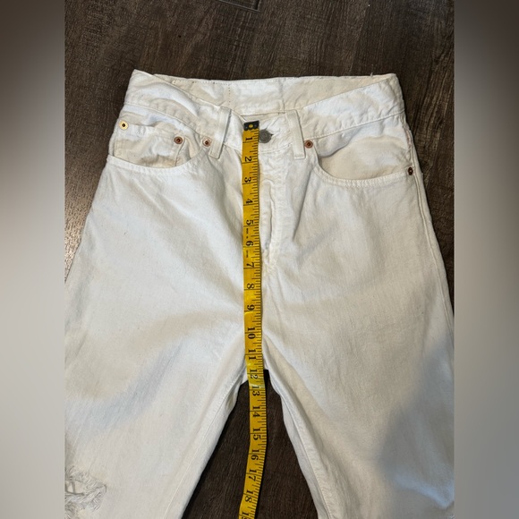 Denimist White Distressed Cropped Jeans - Picture 8 of 11